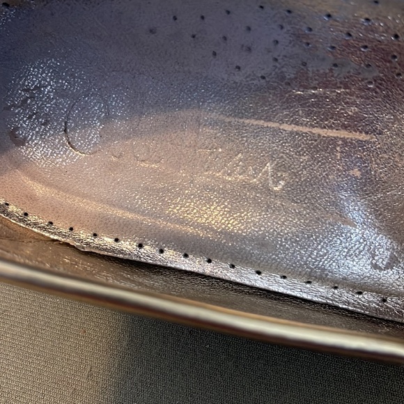 Cole Haan Metallic Gold Penny Loafers - Picture 11 of 15